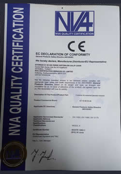 NVA QUALITY CERTIFICATE